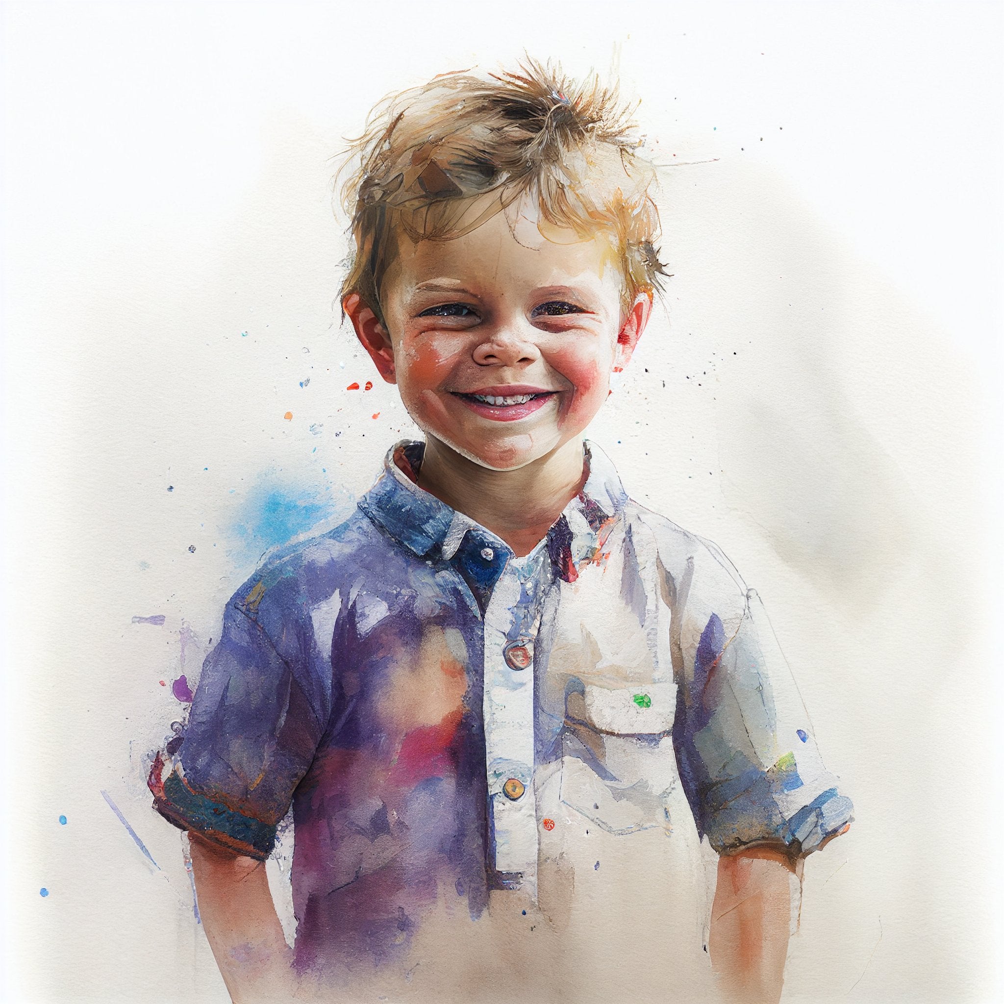 boy smiling portrait in a shirt