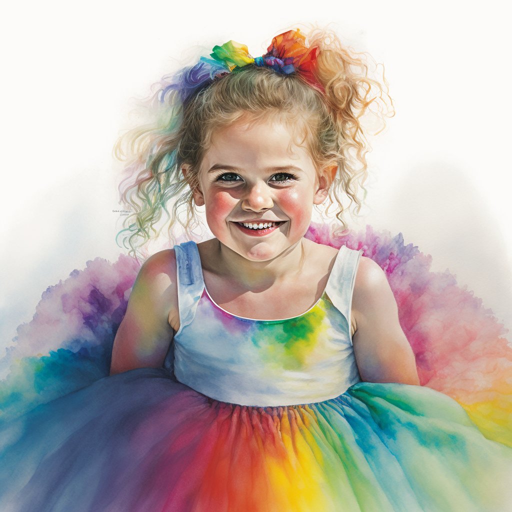 girl wearing a fluffy tutu