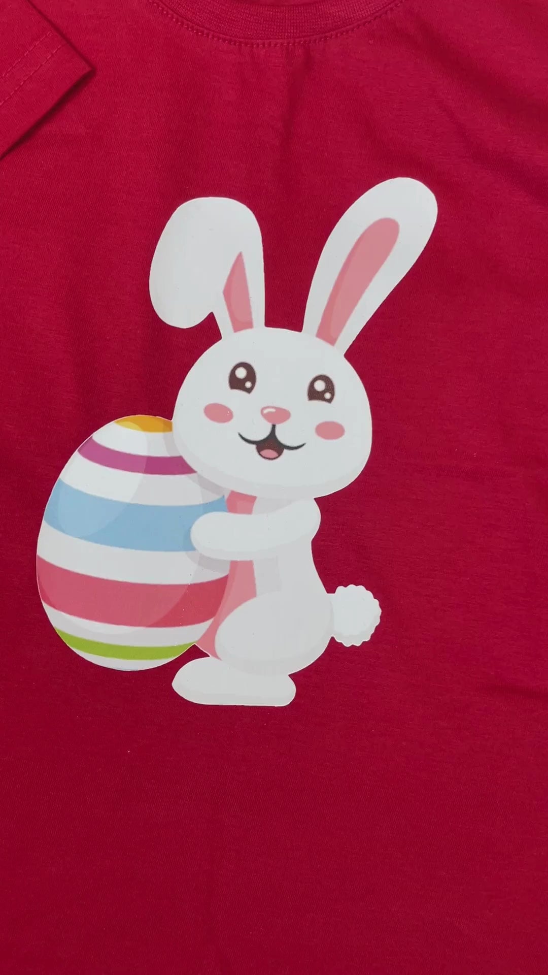 Easter Bunny Red Kids T-shirts