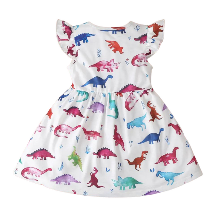 Dinosaur White Dress