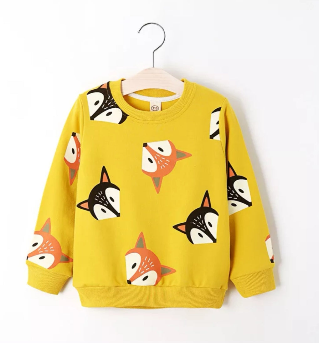 Yellow Fox Jumper For Boys And Girls